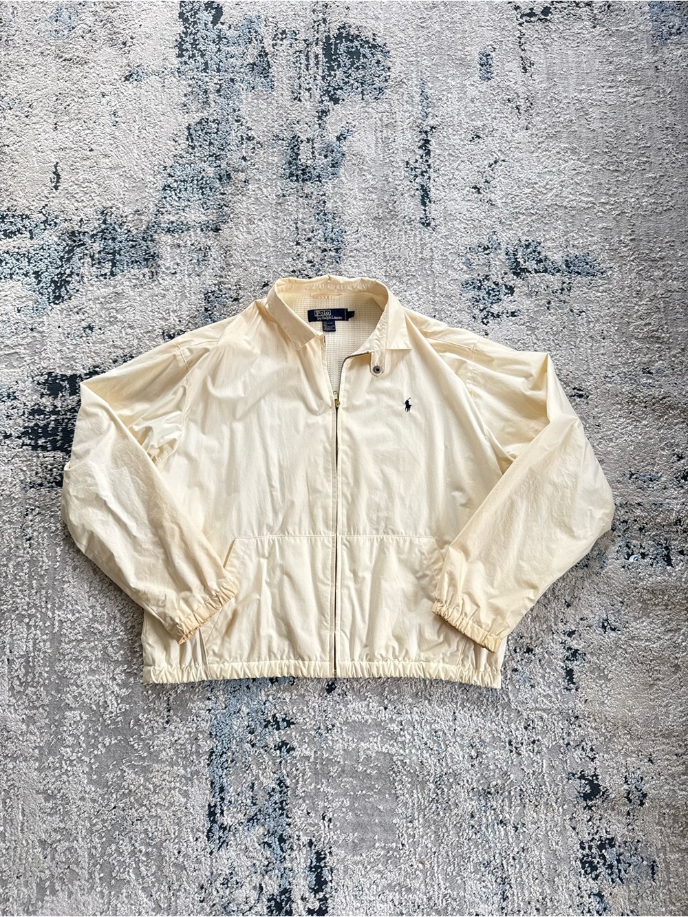Polo by Ralph Lauren Butter Yellow Zip-Up Windbreaker Jacket